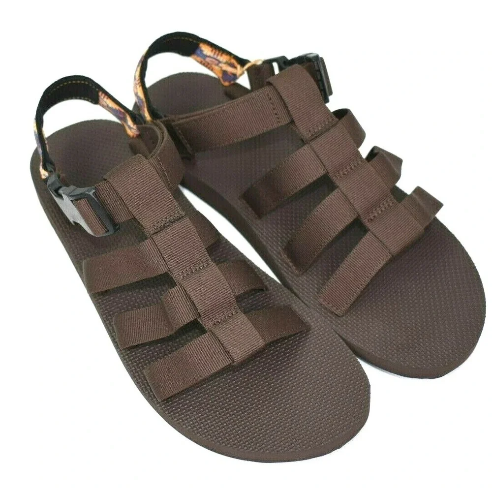 TEVA Men's Dorado‎ Brown Multi-Color Print Strap Sandals 1110640 Size 13
